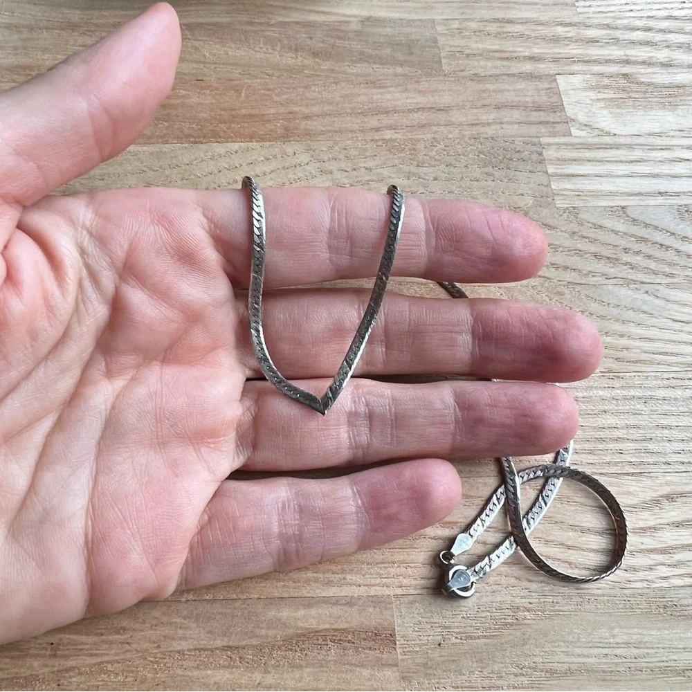 Vintage 925 Sterling silver chain necklace
